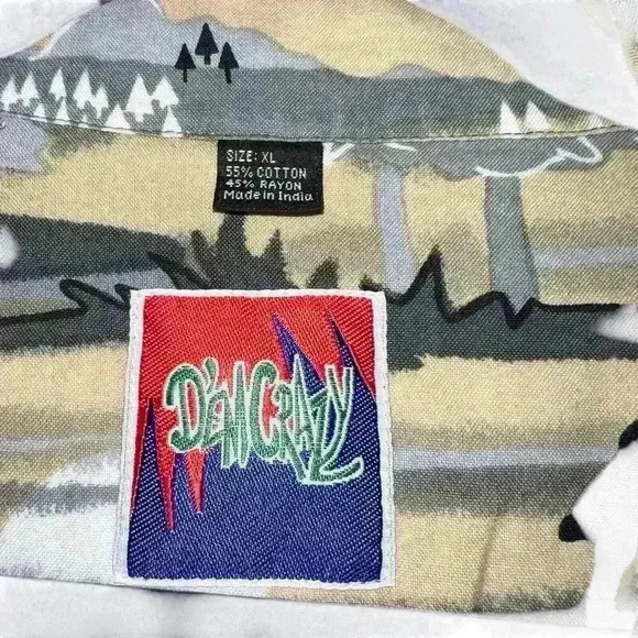 DemCrazy‎ Sz XL Northwestern Button Down Shirt Wolves Outdoors Cabincore - Picture 8 of 12